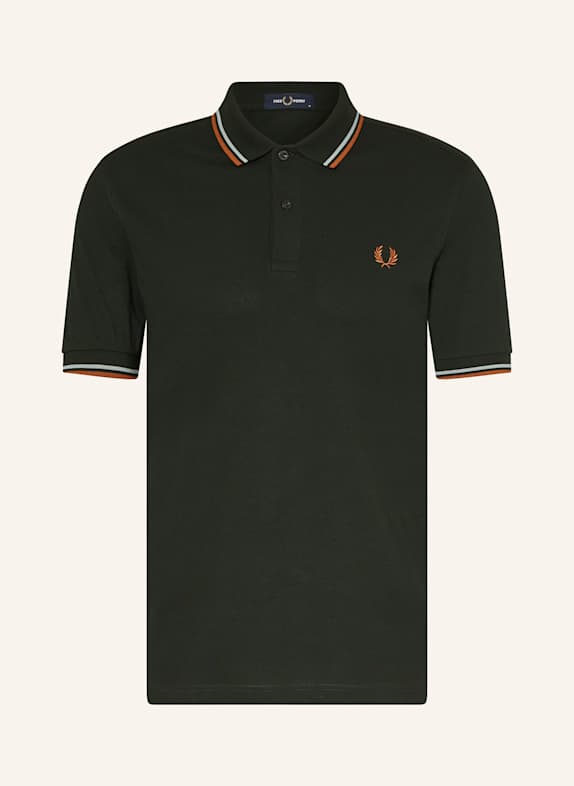 FRED PERRY Piqué-Poloshirt DUNKELGRÜN
