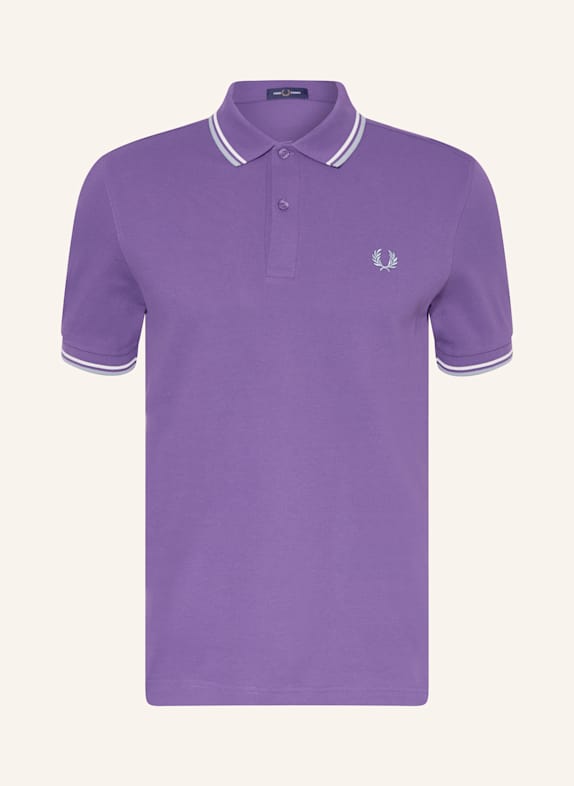 FRED PERRY Piqué-Poloshirt LILA/ MINT/ WEISS