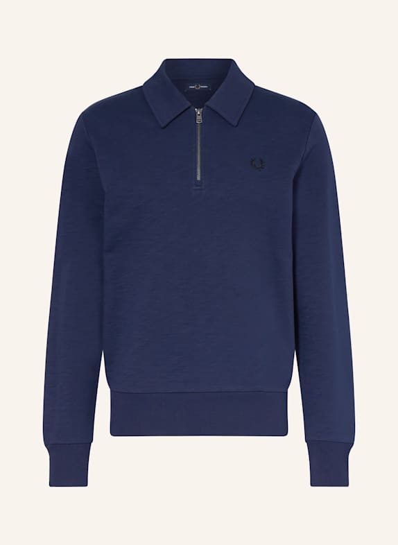 FRED PERRY Sweat-Poloshirt DUNKELBLAU
