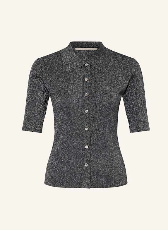 (THE MERCER) N.Y. Strickjacke mit Glitzergarn SCHWARZ