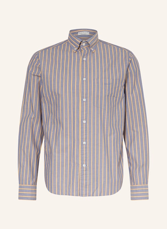 GANT Hemd Regular Fit BLAUGRAU/ DUNKELGELB