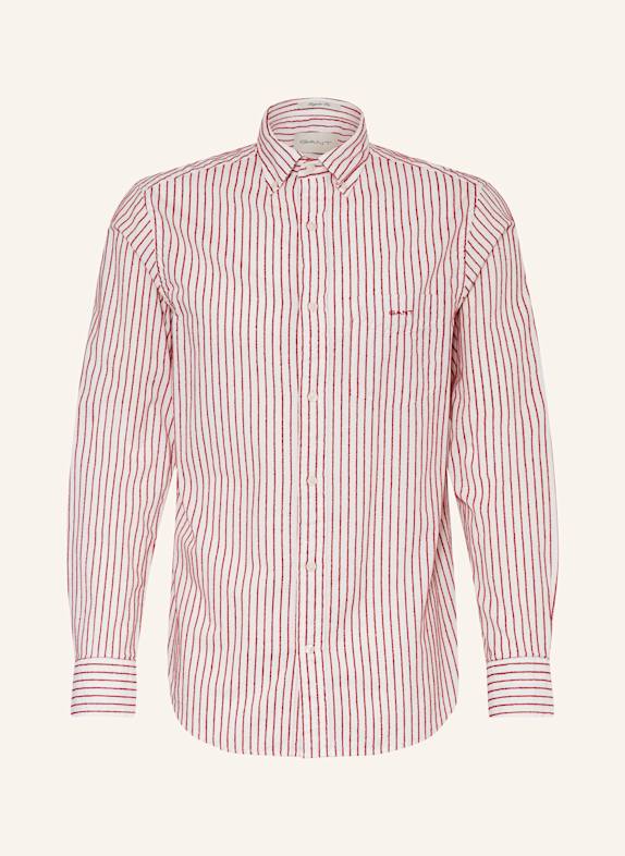 GANT Hemd Regular Fit DUNKELROT/ WEISS