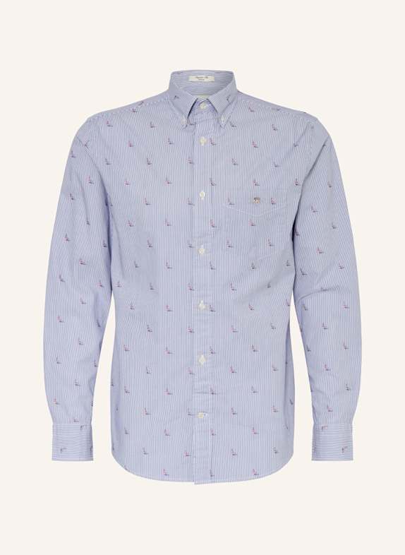 GANT Hemd Regular Fit BLAU/ WEISS/ ROT