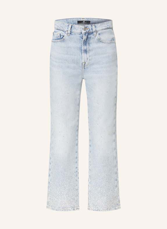 7 for all mankind Straight Jeans LOGAN STOVEPIPE mit Schmucksteinen Juicy LIGHT BLUE