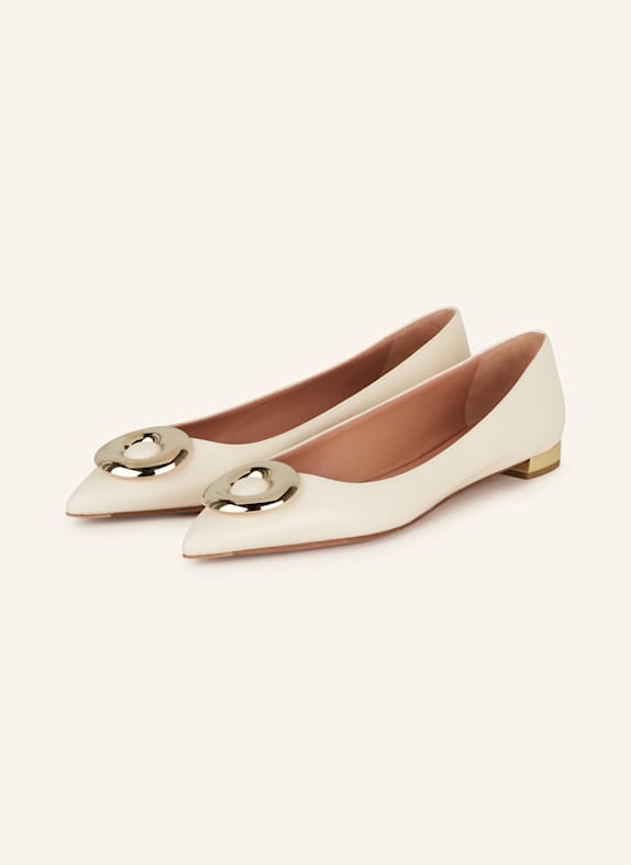 AQUAZZURA Ballerinas CREME