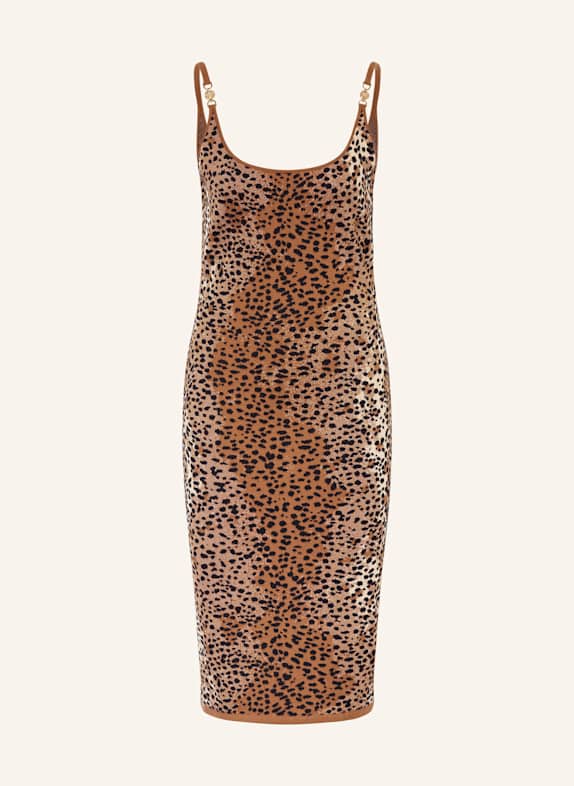VERSACE Knit dress BROWN/ BLACK