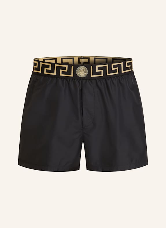 VERSACE Badeshorts SCHWARZ/ GOLD