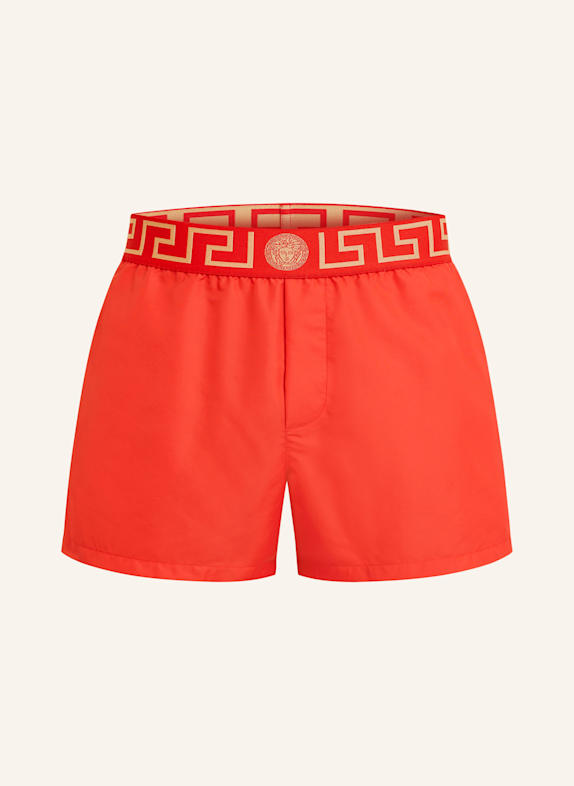 VERSACE Badeshorts ROT/ GOLD