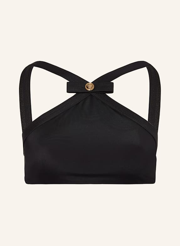 VERSACE High-Neck-Bikini-Top SCHWARZ
