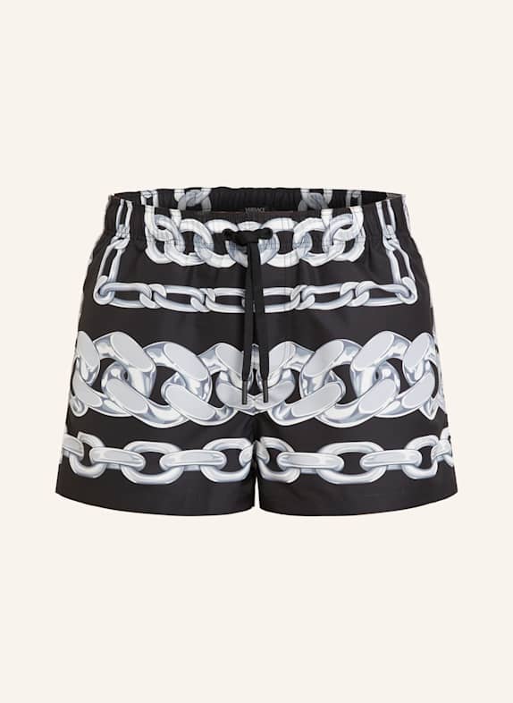 VERSACE Badeshorts SCHWARZ/ GRAU/ WEISS