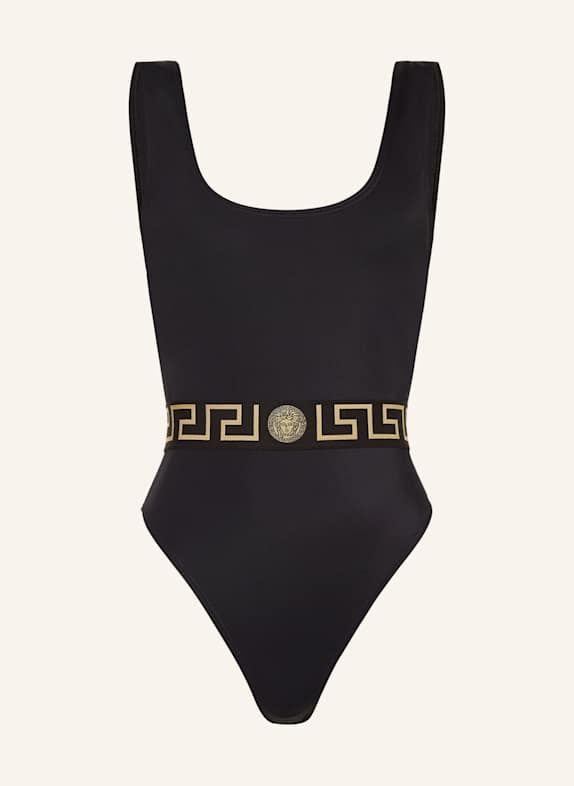 VERSACE Badeanzug SCHWARZ/ BEIGE