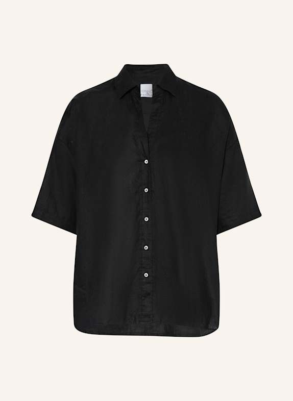 TONNO & PANNA Hemdbluse aus Leinen SCHWARZ