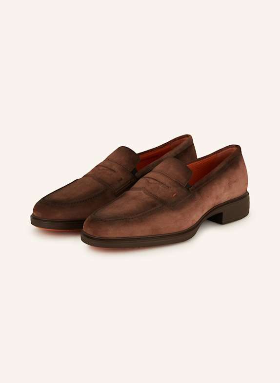 Santoni Penny loafer EASYLOAFER BROWN