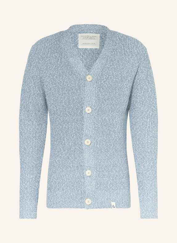 COLOURS & SONS Cardigan BLUE GRAY/ WHITE