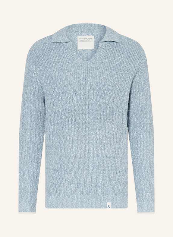 COLOURS & SONS Pullover HELLBLAU/ WEISS