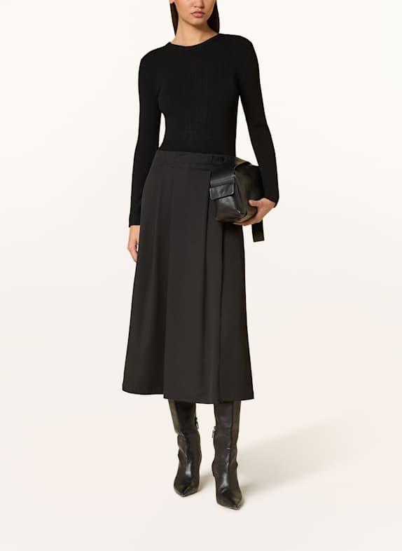 MAX & Co. Kleid FALLA im Materialmix SCHWARZ