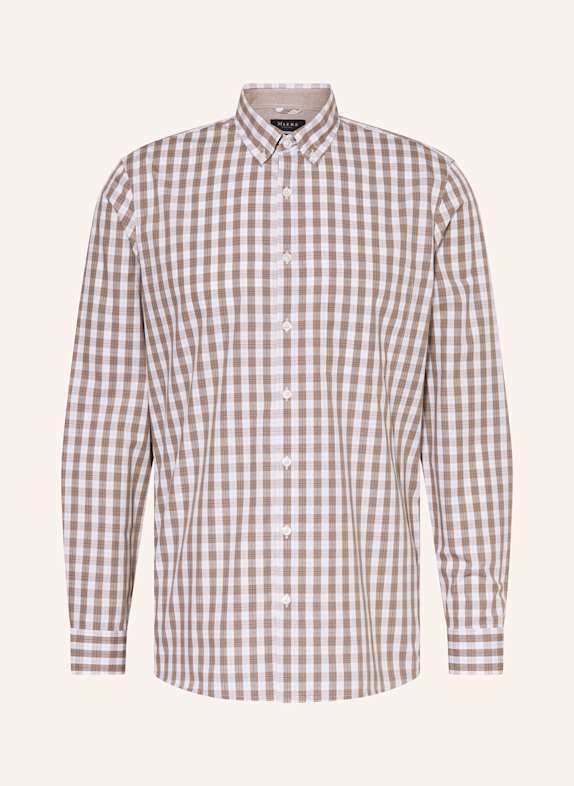 MAERZ MUENCHEN Hemd Modern Fit BRAUN/ WEISS/ SCHWARZ