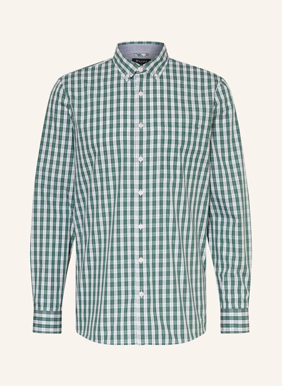 MAERZ MUENCHEN Hemd Modern Fit GRÜN/ WEISS/ SCHWARZ