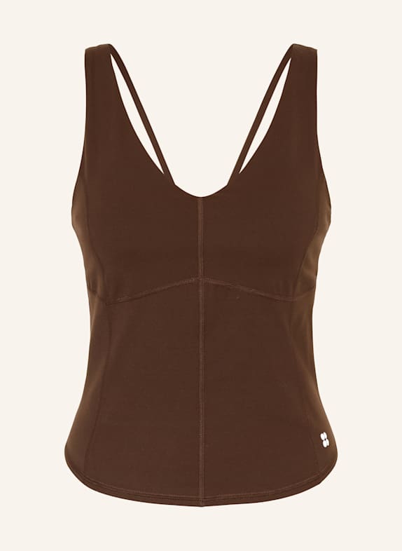 Sweaty Betty Tank top SUPER SOFT BRĄZOWY