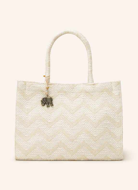 ANOKHI Shopper LARGE with glitter thread ECRU/ GOLD