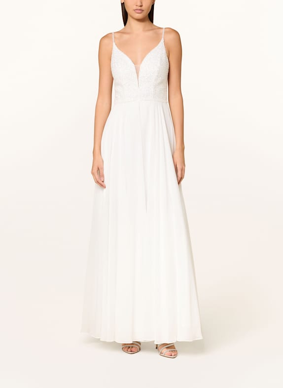 Hey Kyla Abendkleid mit Pailetten und Schmucksteinen WEISS