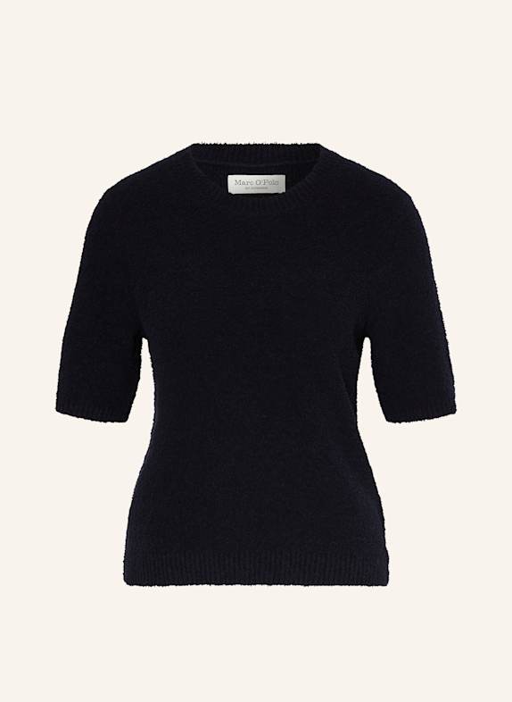 Marc O'Polo Strickshirt aus Frottee DUNKELBLAU