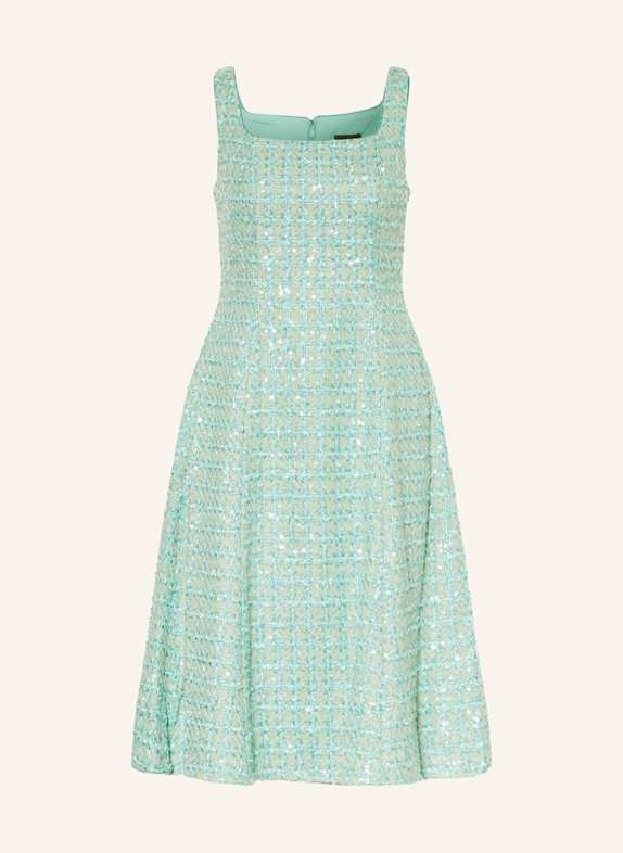 ADRIANNA PAPELL Tweed-Kleid mit Glitzergarn und Pailletten MINT