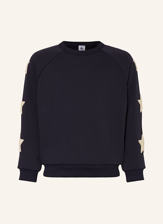 PETIT BATEAU Sweatshirt DUNKELBLAU/ CREME
