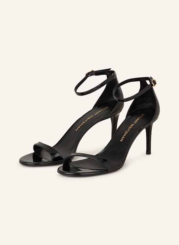 STUART WEITZMAN Lacksandaletten NUDISTAR 75 SCHWARZ