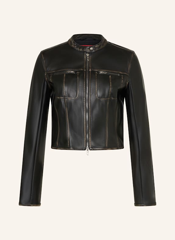 DIESEL Jacke G-LOBE in Lederoptik SCHWARZ