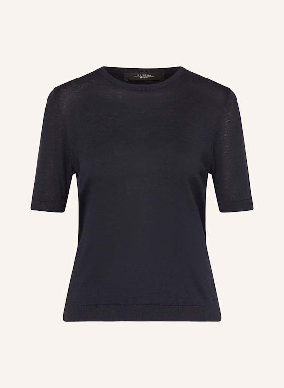 WEEKEND Max Mara Strickshirt ZIBETTO mit Seide DUNKELBLAU