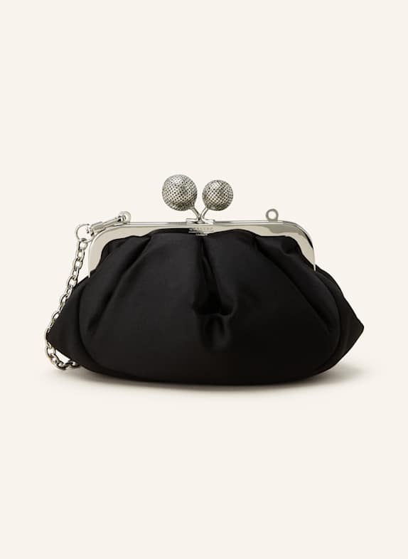 WEEKEND Max Mara Clutch EMMY mit Schmucksteinen SCHWARZ