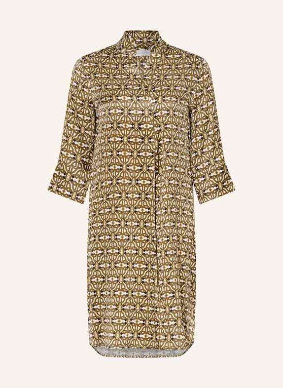 dea kudibal Seidenkleid CAMILLES mit 3/4-Arm BRAUN/ GOLD/ WEISS