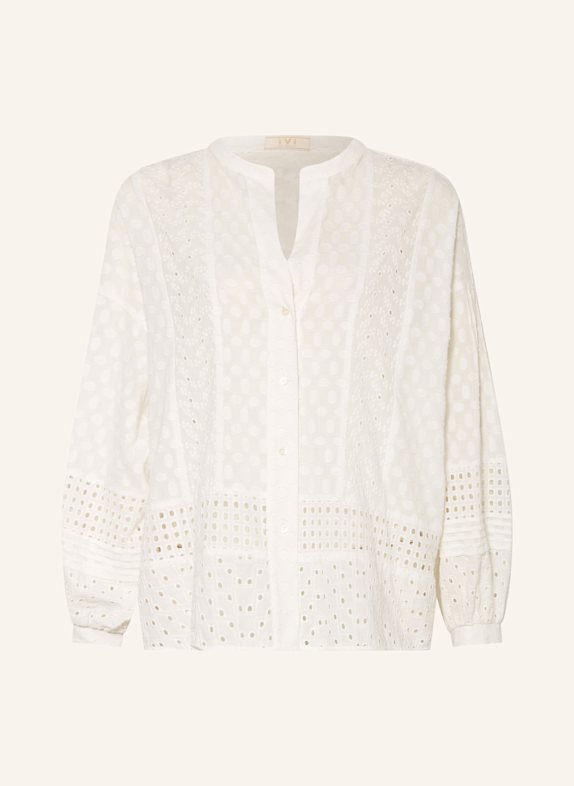 IVI collection Bluse aus Lochspitze WEISS
