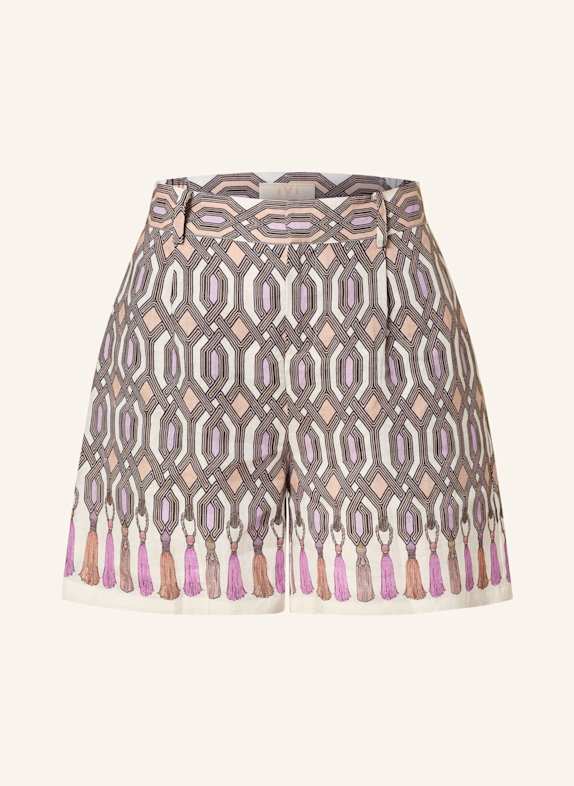 IVI collection Leinenshorts WEISS/ HELLLILA/ HELLORANGE