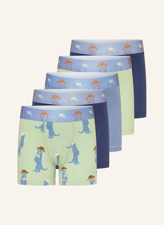 Sanetta 5er-Pack Boxershorts HELLGRÜN/ BLAU/ HELLBLAU