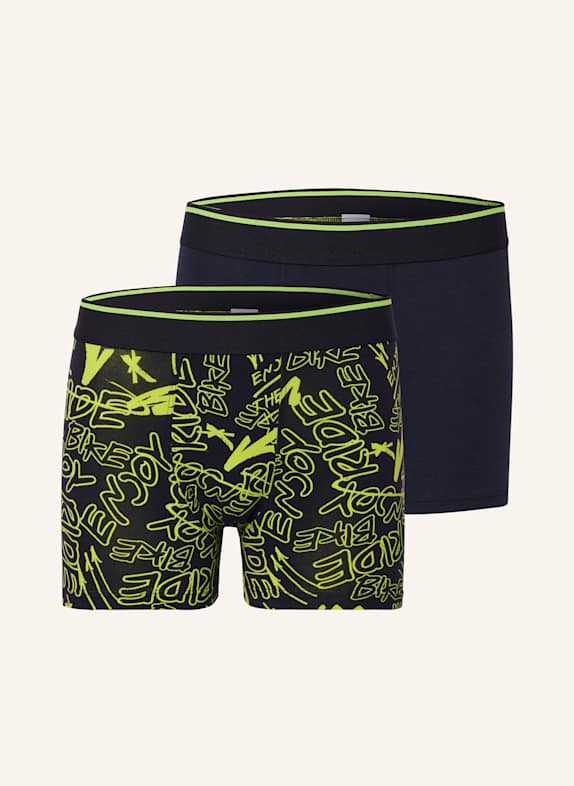 Sanetta 2er-Pack Boxershorts DUNKELBLAU/ SCHWARZ/ GELB