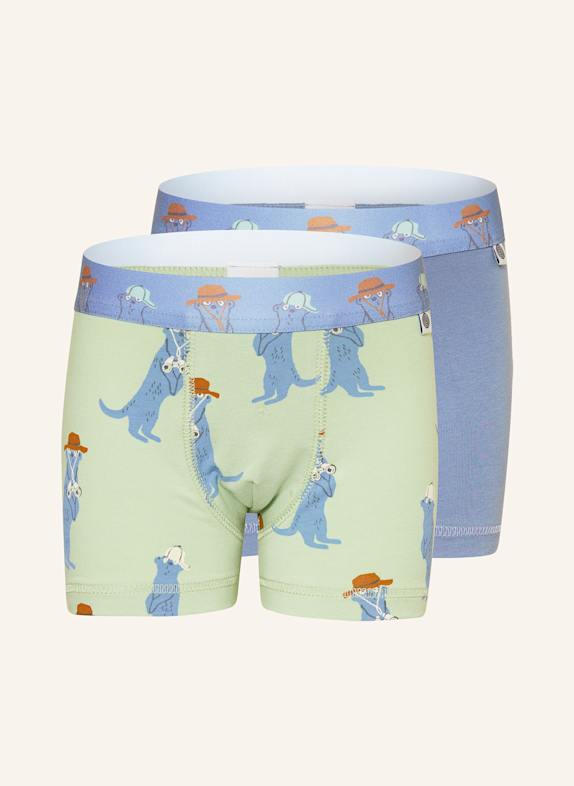 Sanetta 2er-Pack Boxershorts HELLGRÜN/ HELLBLAU