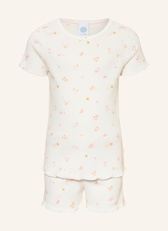 Sanetta Shorty-Schlafanzug WEISS/ HELLORANGE/ HELLROSA