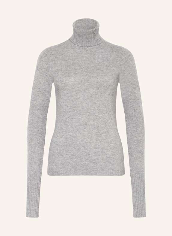 FTC CASHMERE Rollkragenpullover aus Cashmere HELLGRAU