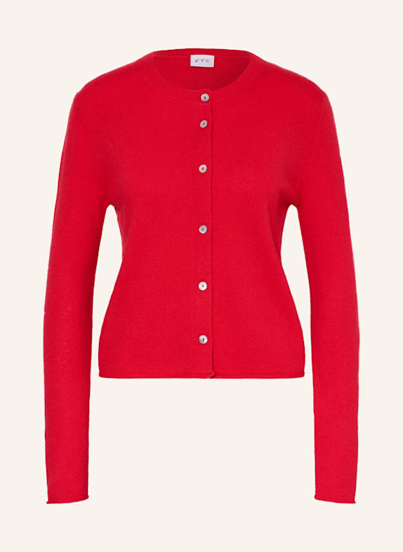 FTC CASHMERE Strickjacke aus Cashmere ROT