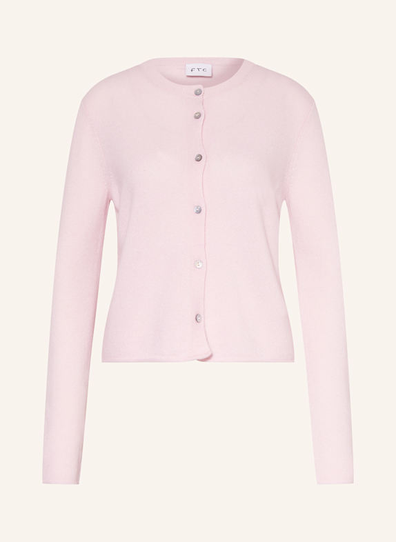 FTC CASHMERE Strickjacke aus Cashmere HELLROSA