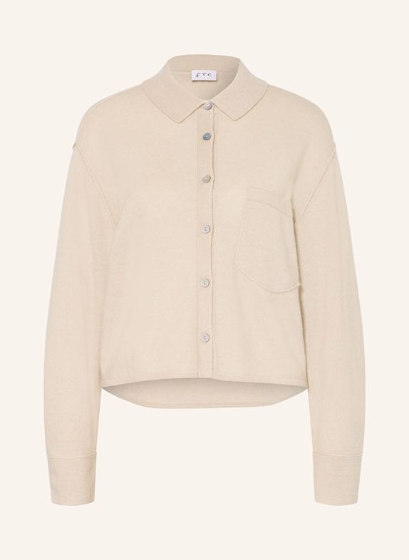 FTC CASHMERE Strickjacke aus Cashmere BEIGE