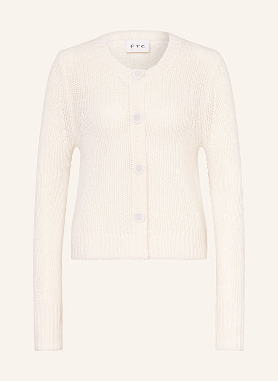 FTC CASHMERE Strickjacke aus Cashmere WEISS
