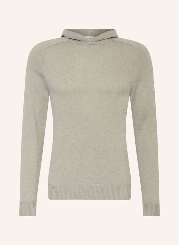 FTC CASHMERE Strick-Hoodie mit Cashmere HELLGRÜN