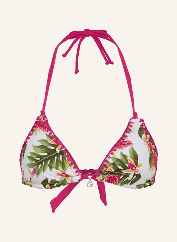 BANANA MOON Triangel-Bikini-Top NUCO KAELUA WEISS/ FUCHSIA/ GRÜN