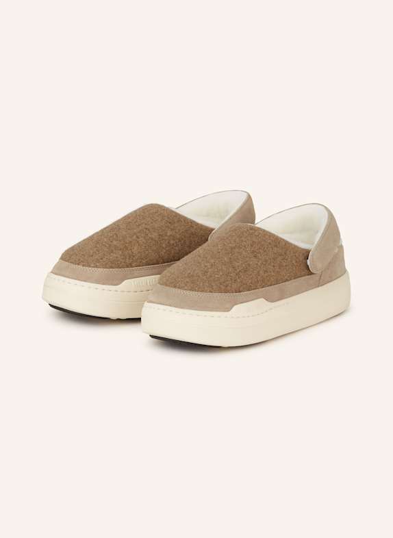 MOON BOOT Klapki PARK CLOG FELT BEŻOWY