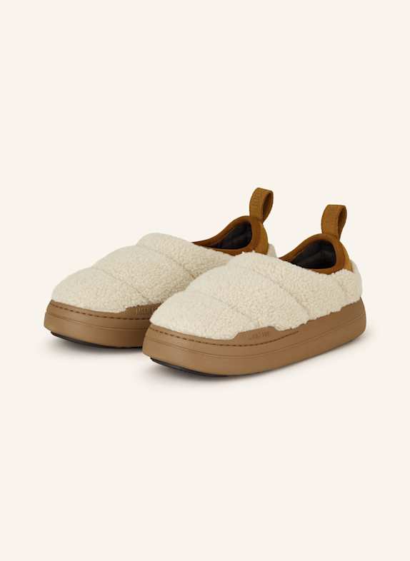 MOON BOOT Plateau-Slipper PARK PUFFER FLEECE ECRU