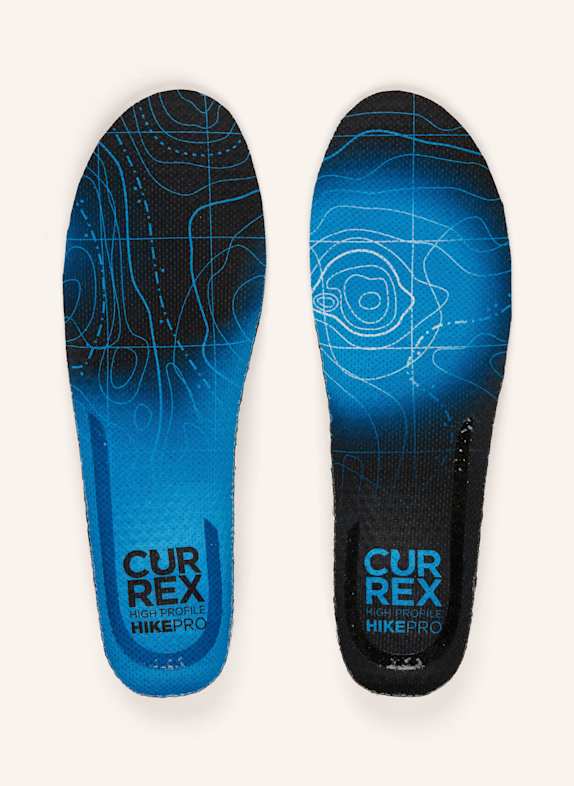 CURREX Einlegesohlen HIKEPRO™ HIGH SCHWARZ/ NEONBLAU