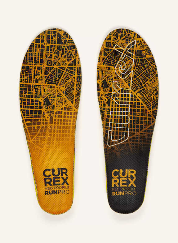 CURREX Einlegesohlen RUNPRO™ HEROES MEDIUM SCHWARZ/ DUNKELGELB